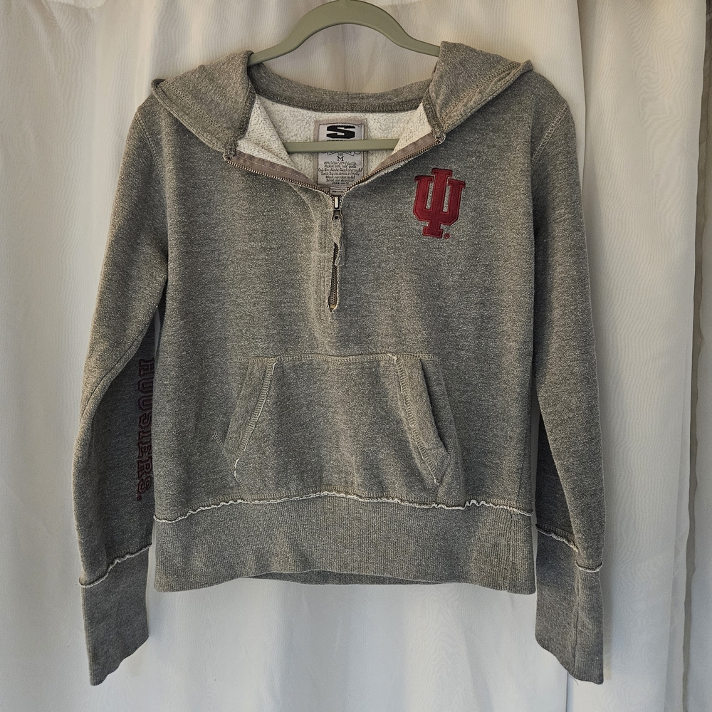 Stadium Athletics Gray Hoodie with IU Emblem
